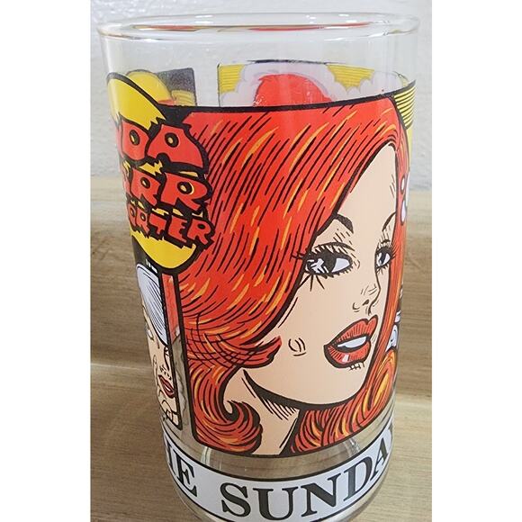 Vintage Brenda Starr Reporter Glass “The Sunday Funnies” Comic 1976 Libbey 5 3/4 - Picture 6 of 6